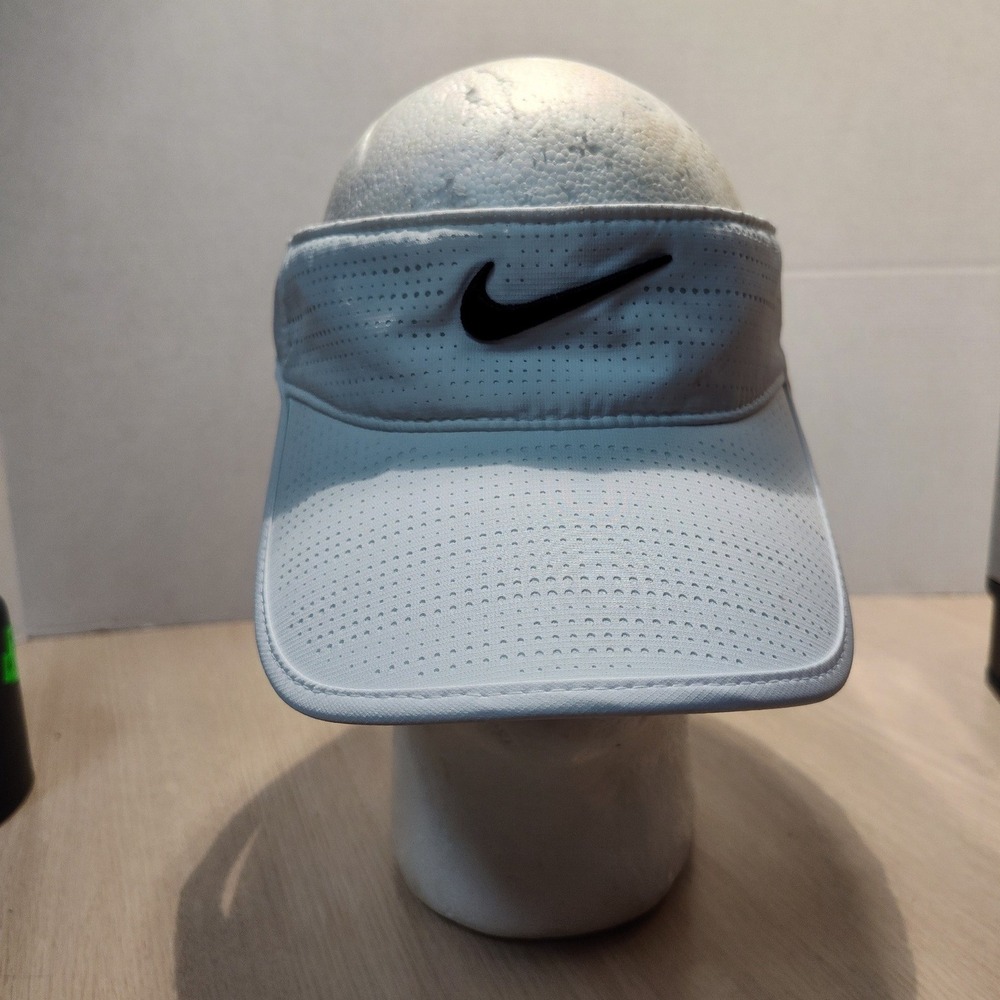 Nike Golf Visor Unisex One Size White Excellent Perforated Adjustable Strap